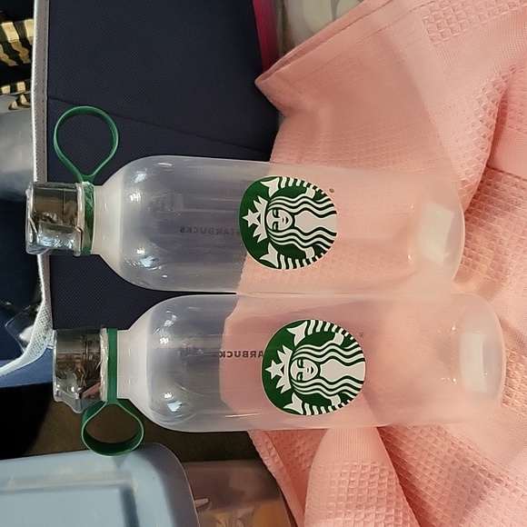 Starbucks Accessories - Starbucks Siren Reusable Clear Plastic Water Bottle, Lot of 2